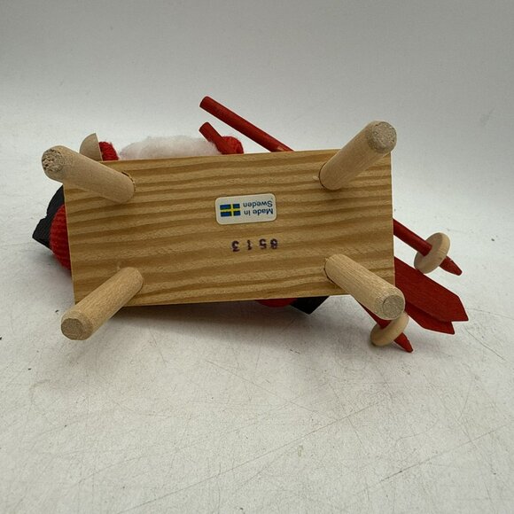 Ljungstroms Swedish Tomte Santa #8513 Christmas Elf Red Skiing Scandinavian - Picture 6 of 7